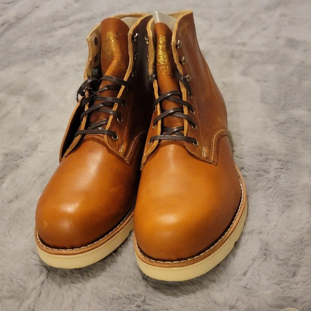 Wolverine 1000 Mile Boots Mens 13 Brown Buffalo Trace Chukka Made USA Lace Up